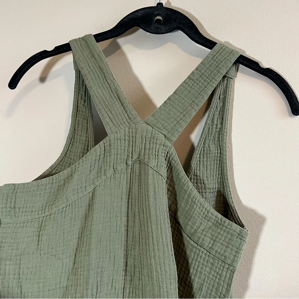Faherty Women’s Olive Green Organic Cotton Gauze Tank Top XS - Picture 8 of 11